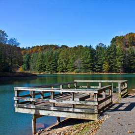 Stonecoal Lake along Route 33 in Lewis County, West Virginia